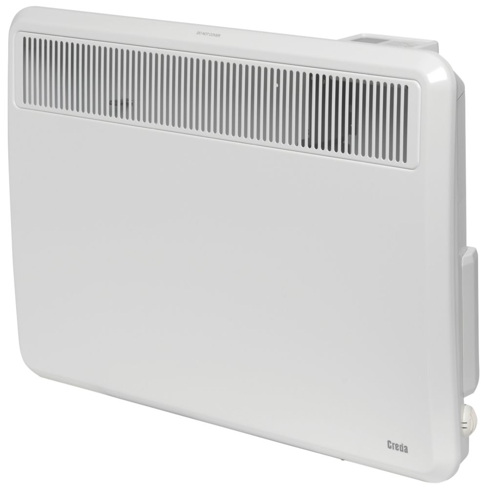 WALL-MOUNTED DRY INERTIA CERAMIC HEATER WHITE 1000W