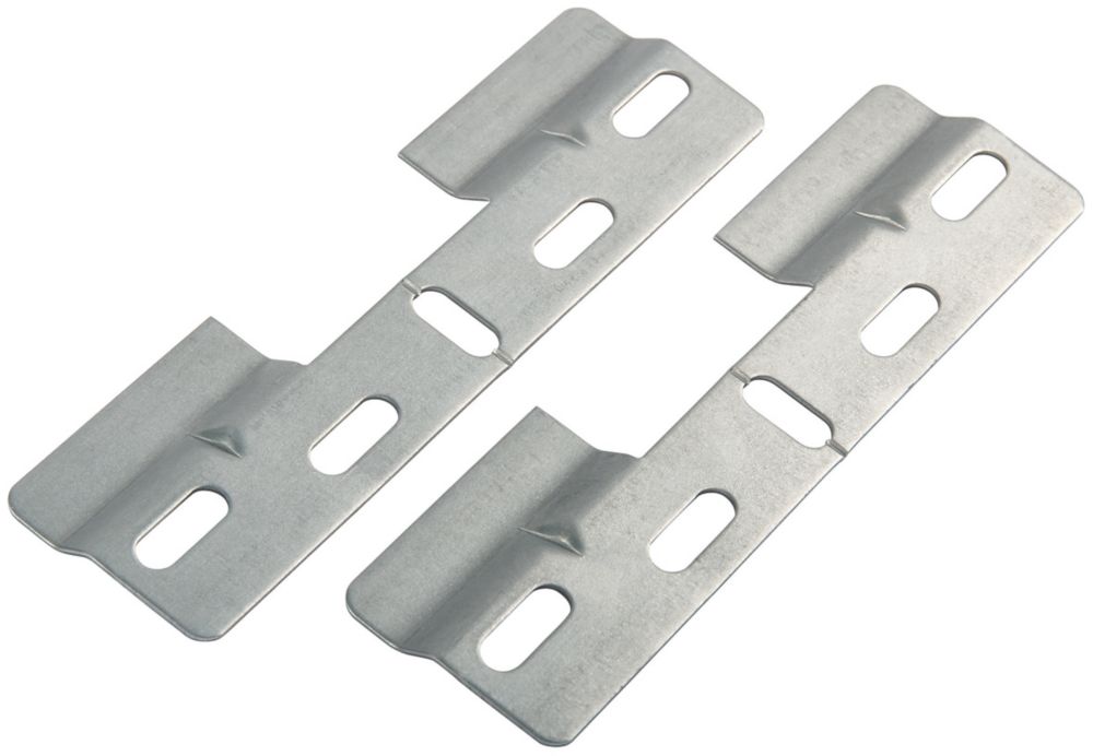 Suki Cabinet Suspension Rail Silver 130 x 38 x 6mm 2 Pack