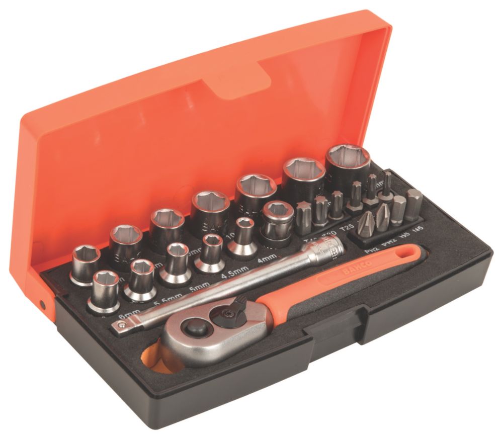 Bahco SL25 1/4" Drive Socket Set 25 Pcs