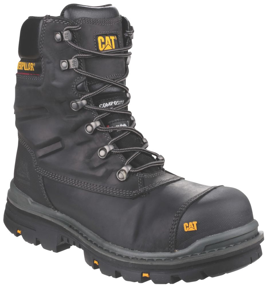 CAT Premier Metal Free  Safety Boots Black Size 8