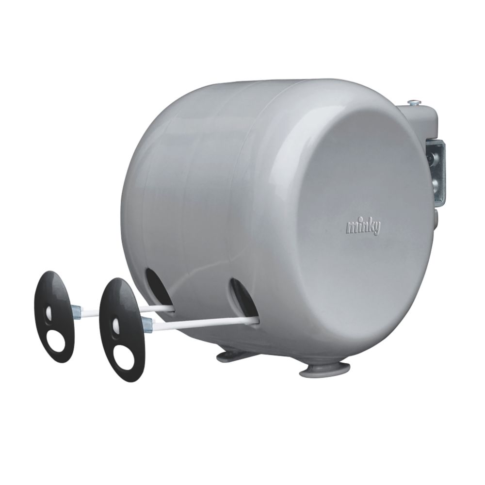 Minky 2 Line 15m Grey Retractable Washing Line