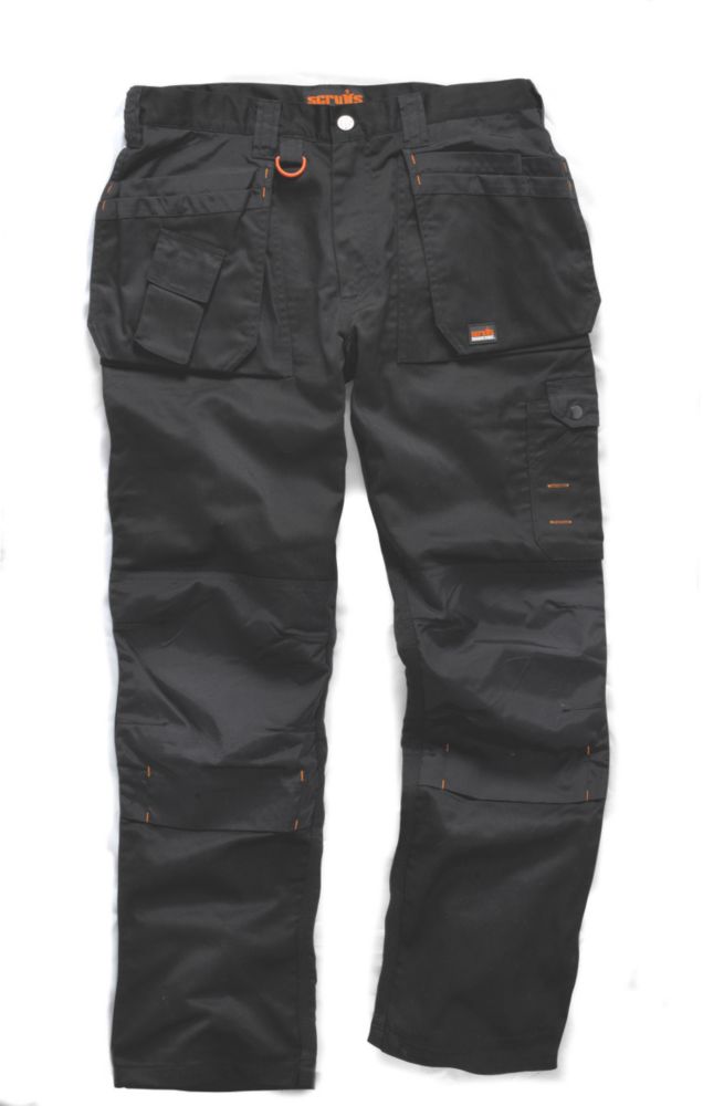 Scruffs Worker Plus Work Trousers Black 28" W 29" L