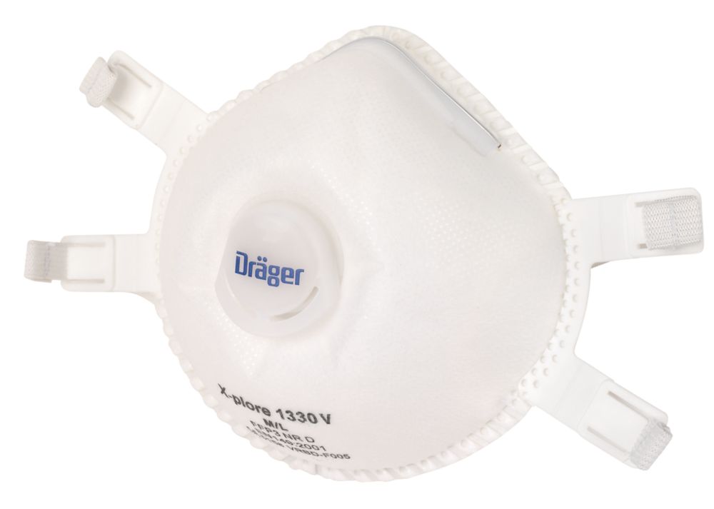 Draeger X-Plore 1330V Cup-Valved Dust Mask P3 5 Pack