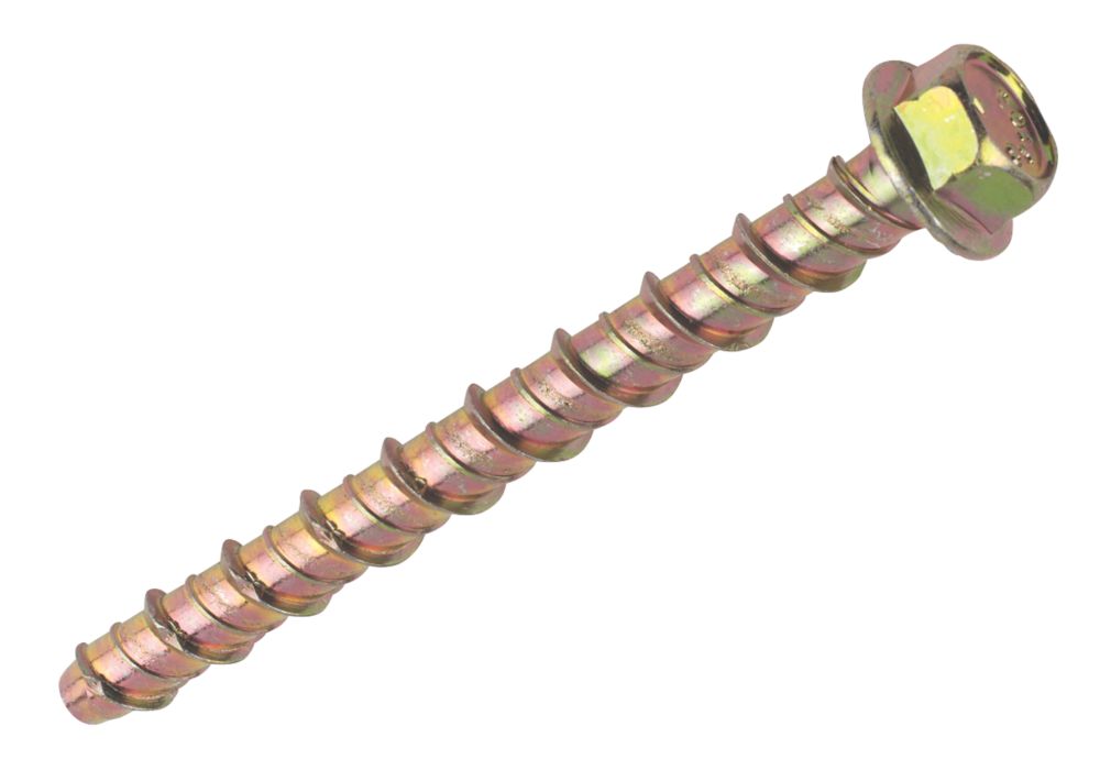 Easyfix  Yellow Zinc-Plated Carbon Steel Concrete Bolts M10 x 100mm 10 Pack