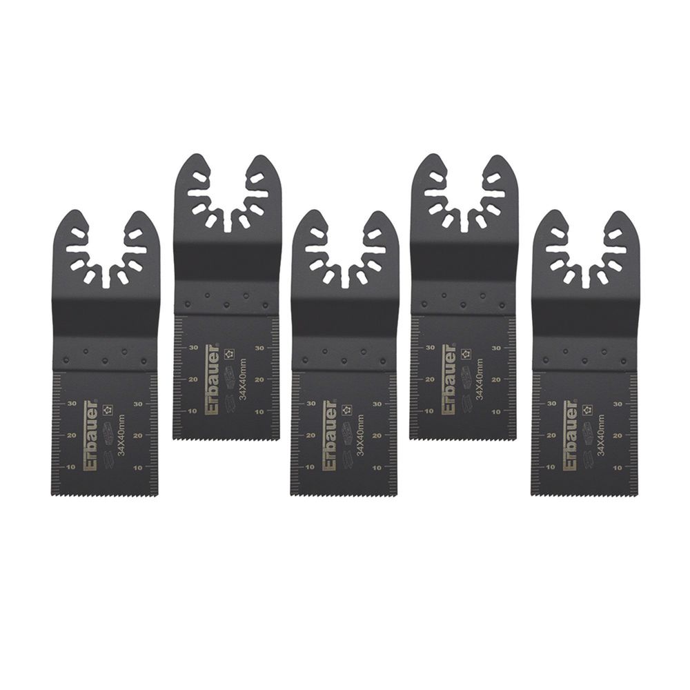 Erbauer Wood/Metal/Plastic Plunge Cutting Blades 34mm 5 Pack