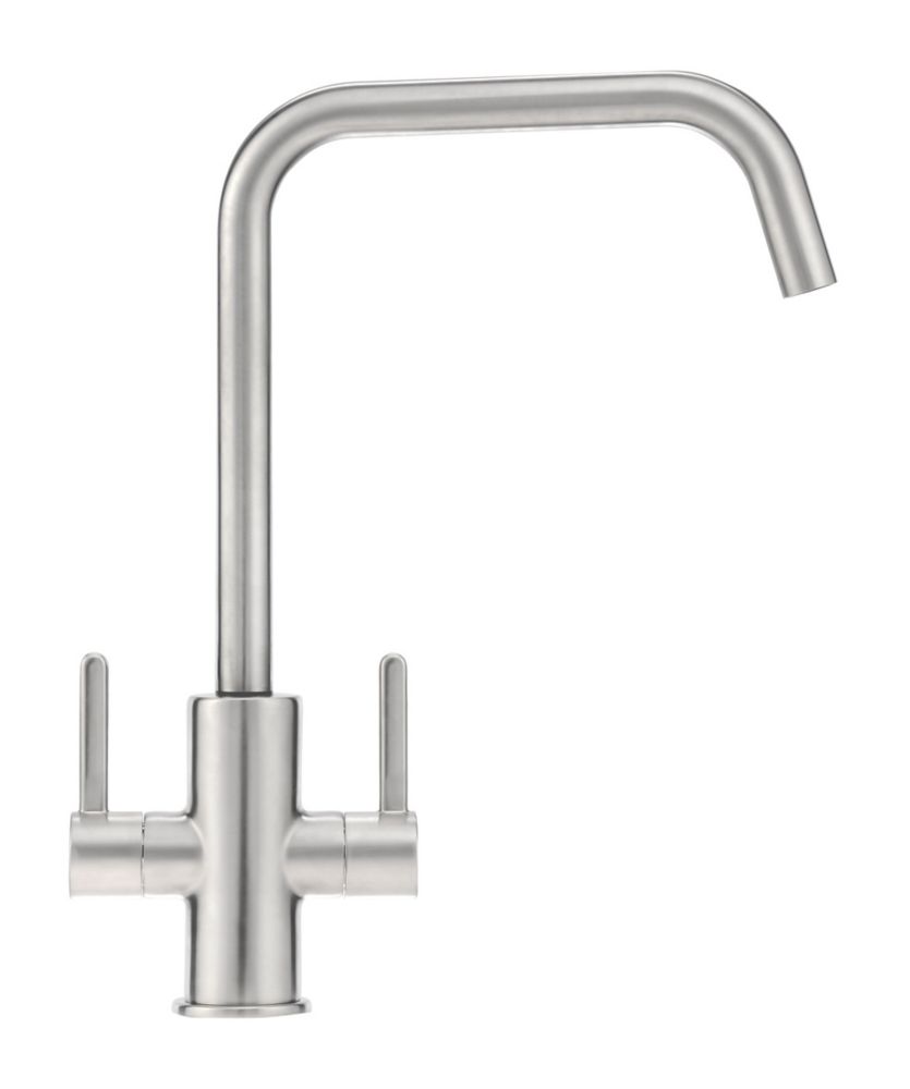 Franke Maris DualLever Monobloc Mixer Kitchen Tap Silk Steel Screwfix.eu