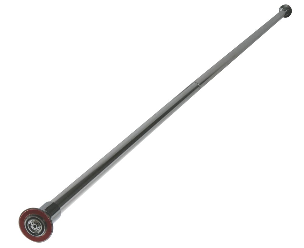 Croydex Straight Shower Curtain Rail Aluminium Chrome 11002600mm