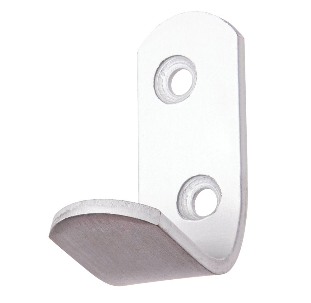 Smith & Locke Robe Hook Silver 45mm 5 Pack