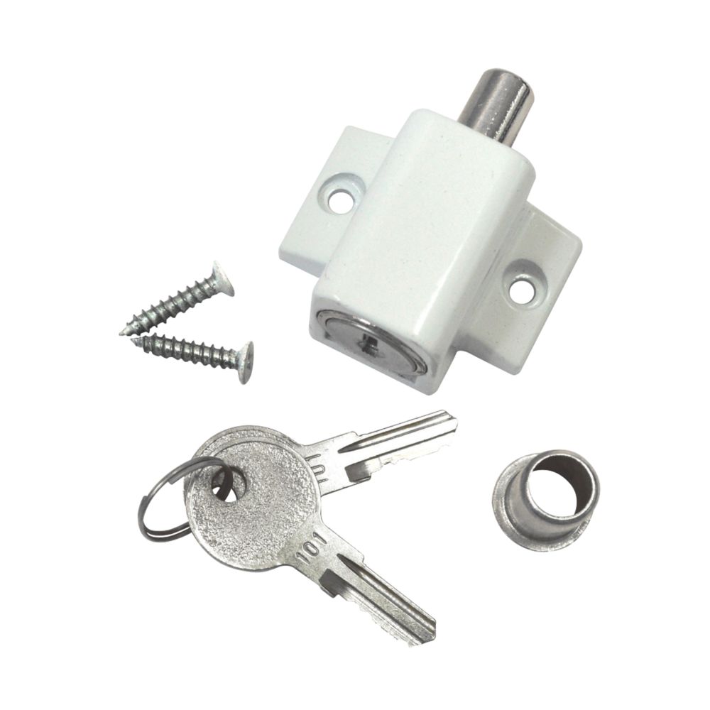 Smith & Locke Patio Door Lock White Screwfix.eu