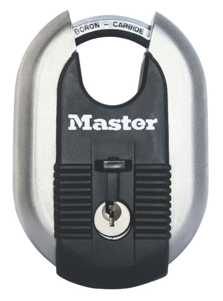Master Lock Excell Stainless Steel  Weatherproof Closed Shackle Disc Padlock 60mm