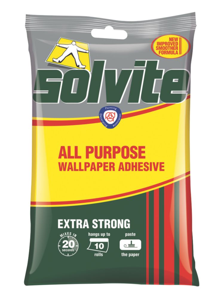 Solvite Extra Strong Wallpaper Adhesive 10 Roll Pack | Screwfix.eu