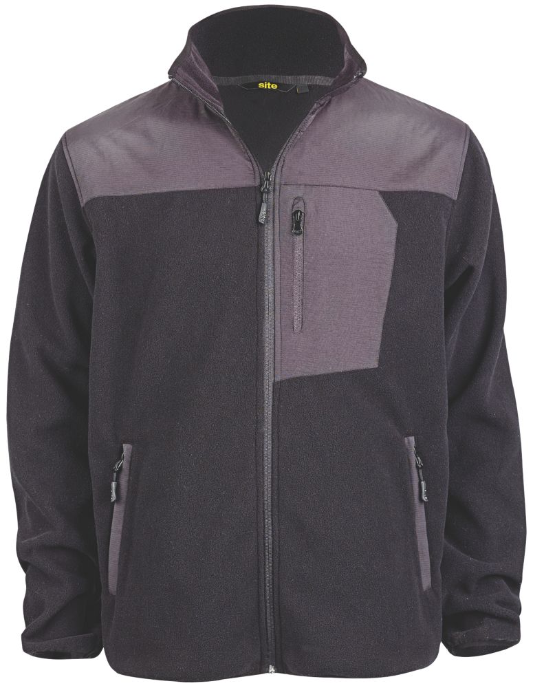 Site Teak Fleece Jacket Black Medium 38-40" Chest