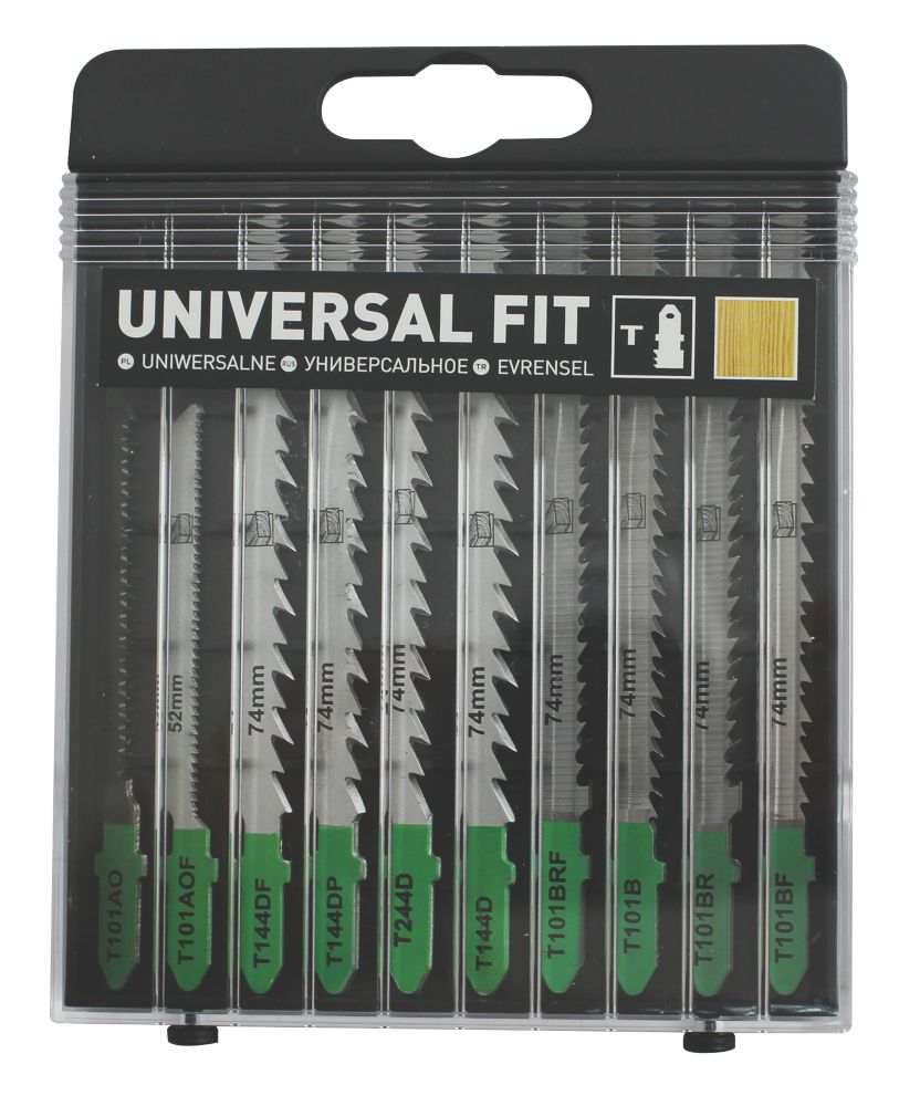 Wood Jigsaw Set 10 Pieces Screwfix.eu