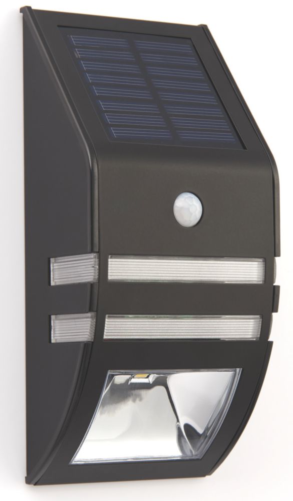 LAP 54023 Solar LED Bulkhead Matt Black 40lm
