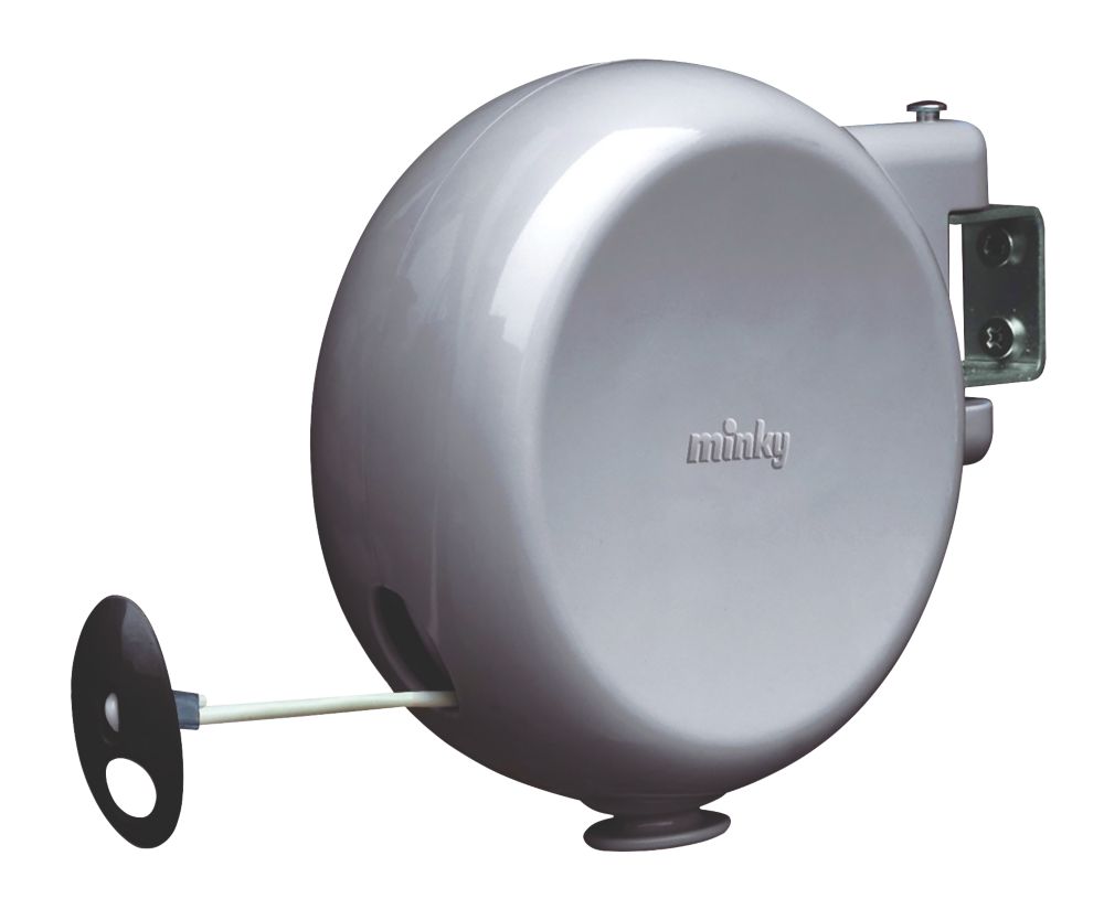 Minky 1 Line 15m Grey Retractable Washing Line