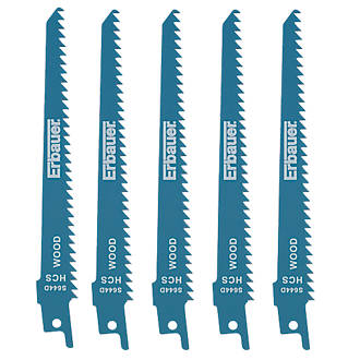 Erbauer S644D Reciprocating Saw Blades 150mm 5 Pack