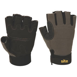 Site KF410 Fingerless Performance Gloves Grey / Black Large