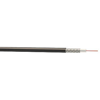 Nexans RG6 Black 1-Core Round Coaxial Cable 50m Drum