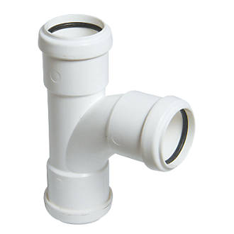 FloPlast Push-Fit Equal Tee White 92.5 (87.5)° 32mm