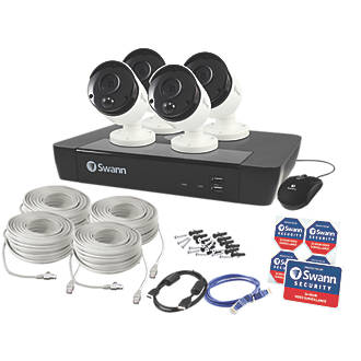 Swann SWNVK-885804-UK 2TB 8-Channel  Wired CCTV Kit & 4 Indoor & Outdoor Cameras