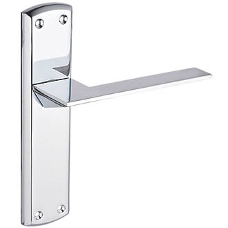 Smith & Locke Marloes Fire Rated Latch Lever Door Handles Pair Polished Chrome