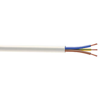 Nexans 2183Y White 3-Core 0.75mm² Flexible Cable 10m Coil