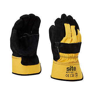 Site KF110 Premium Rigger Gloves Yellow / Black Large