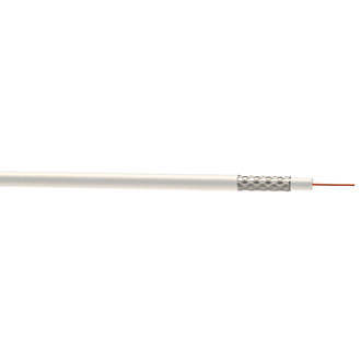 Nexans RG6 White 1-Core Round Coaxial Cable 25m Coil