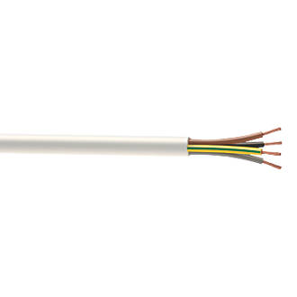Nexans 3184Y White 4-Core 1mm² Flexible Cable 25m Drum