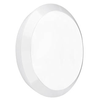 Enlite Orbital Indoor & Outdoor Round LED Bulkhead With Microwave Sensor White 15W 1150lm