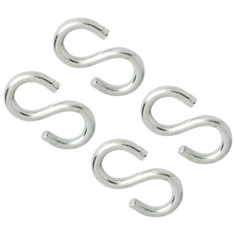 Diall S-Hooks Zinc-Plated 45mm 4 Pack
