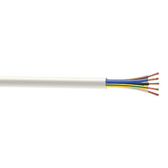 Time 3095Y White 5-Core 0.75mm² Flexible Cable 50m Drum