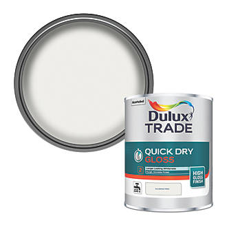 Dulux Trade  Quick-Dry Gloss Paint Pure Brilliant White 1Ltr