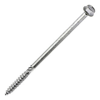 Timco In-Dex 10200INH Flanged Hex Timber Index Screws Silver Ruspert 10 x 200mm 10 Pack