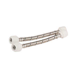 Hep2O Push-Fit Connection Flexible Tap Connectors 22mm x 22mm x 500mm 2 Pack
