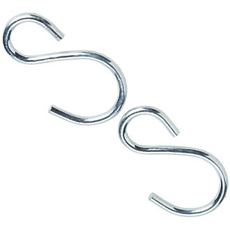 Diall S-Hooks Zinc-Plated 90mm 2 Pack