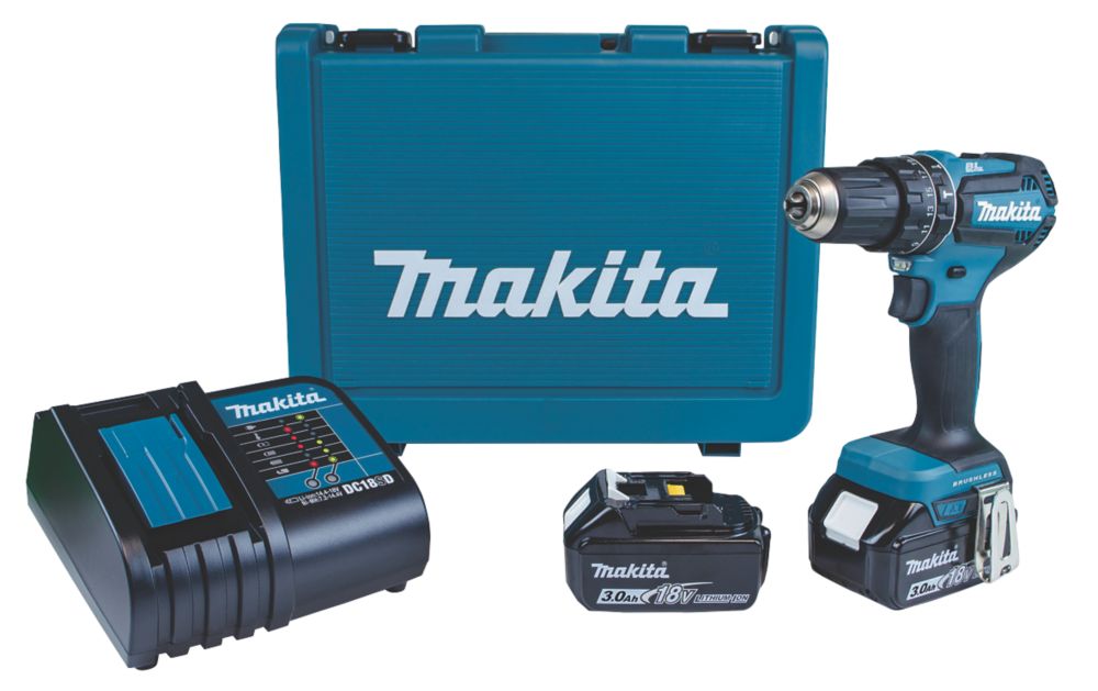 Makita DHP485SFE 18V 3.0Ah Li-Ion LXT Brushless Cordless Combi Drill