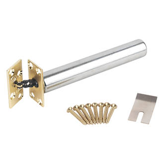 Smith & Locke Concealed Door Closer Square Polished Brass 95° 144.5mm