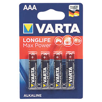 Varta Longlife Max Power AAA Batteries 4 Pack