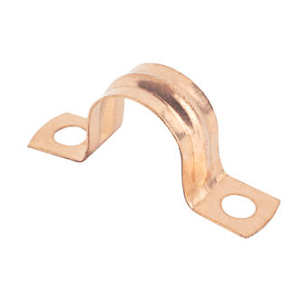 15mm Pipe Clips Copper 10 Pack