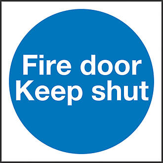 "Fire Door Keep Shut" Sign 100 x 100mm
