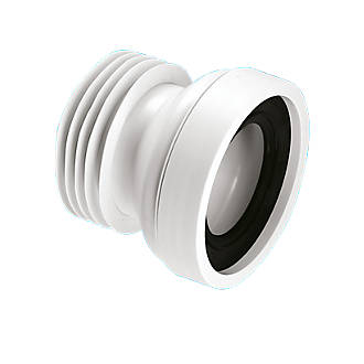 McAlpine WC-CON1 Straigt Rigid WC Pan Connector White 110mm