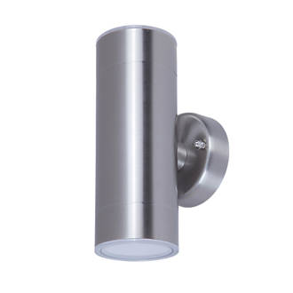 LAP  Brushed Chrome Outdoor Up & Down Wall Light 760lm 11W