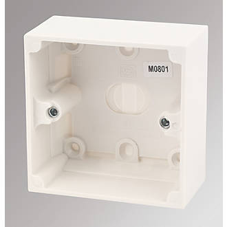 MK Logic Plus 1-Gang Surface Pattress Box White 44mm