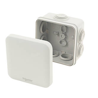 Schneider Electric 7-Entry Junction Box with Knockouts Grey 88 x 88 x 53mm