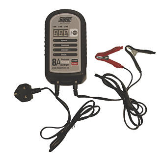 Maypole MP7428 8A Auto Electronic Battery Charger  12V