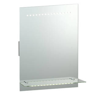 Saxby Omega 2.1W Rectangular LED Bathroom Shaver Mirror 390 x 500mm