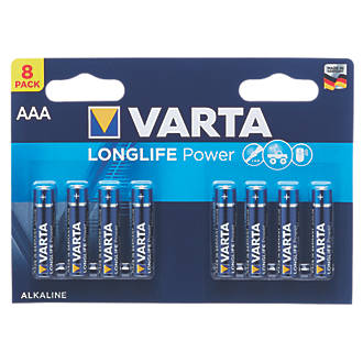 Varta Longlife Power AAA High Energy Batteries 8 Pack