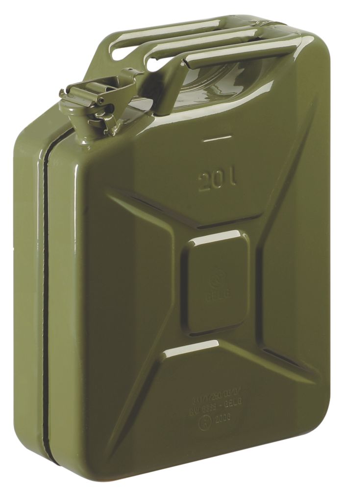Steel Jerry Can Olive Green 20Ltr 