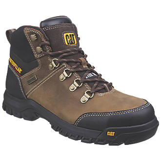 CAT Framework   Safety Boots Brown Size 10